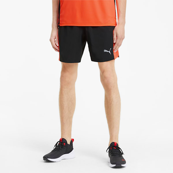 Run Favourite Woven 2-in-1 7" Men's Running Tight Shorts, Puma Black-Lava Blast, extralarge-IND